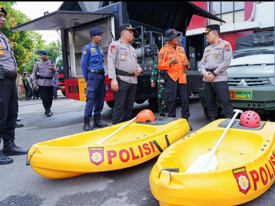 Polres Bojonegoro Gelar Apel Siaga Hadapi Ancaman Bencana Hidrometeorologi