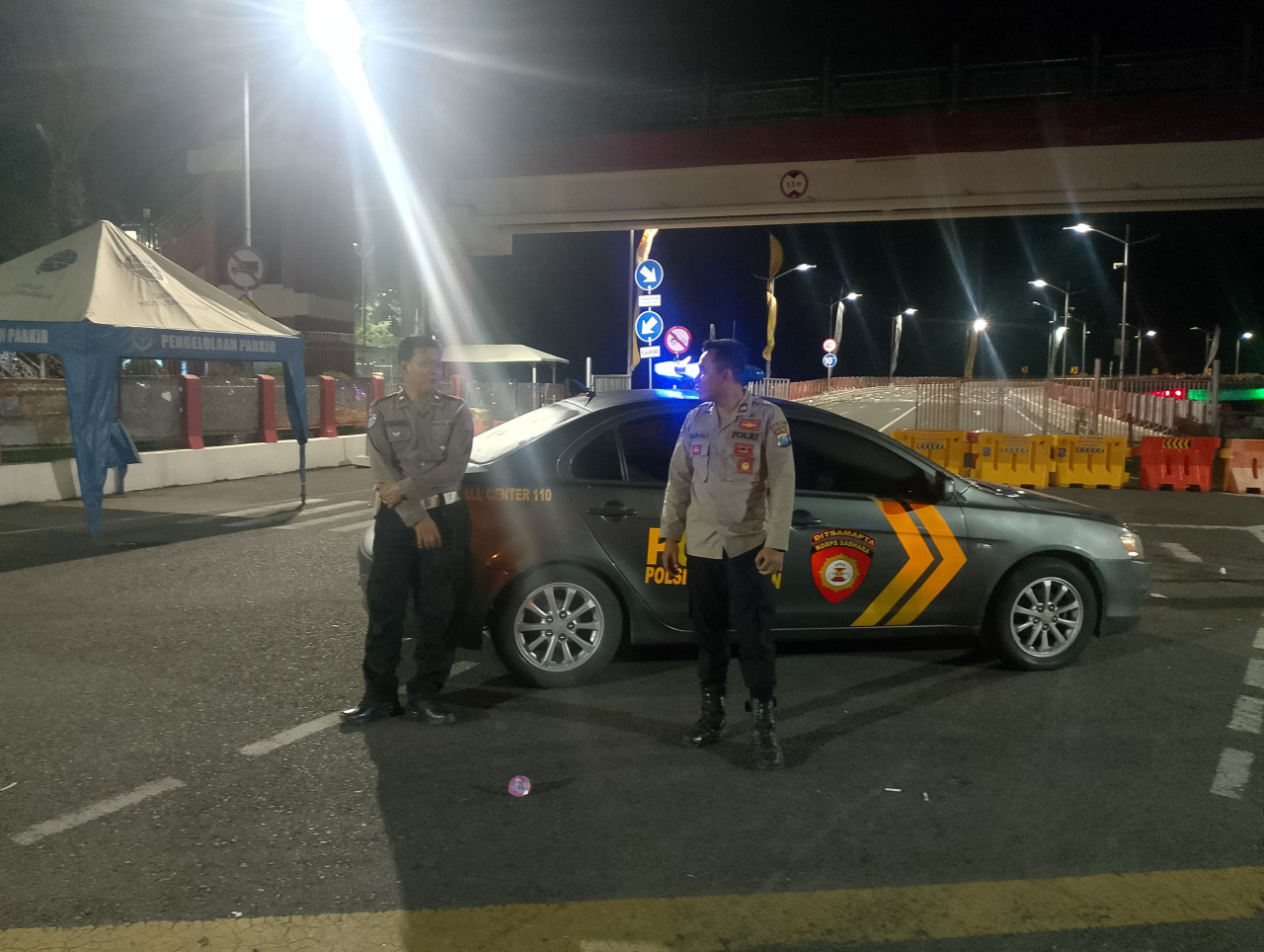 Polsek Kenjeran Gelar Patroli Blue Light, Sasar Kejahatan Malam dan Aksi Liar di Jembatan Suroboyo