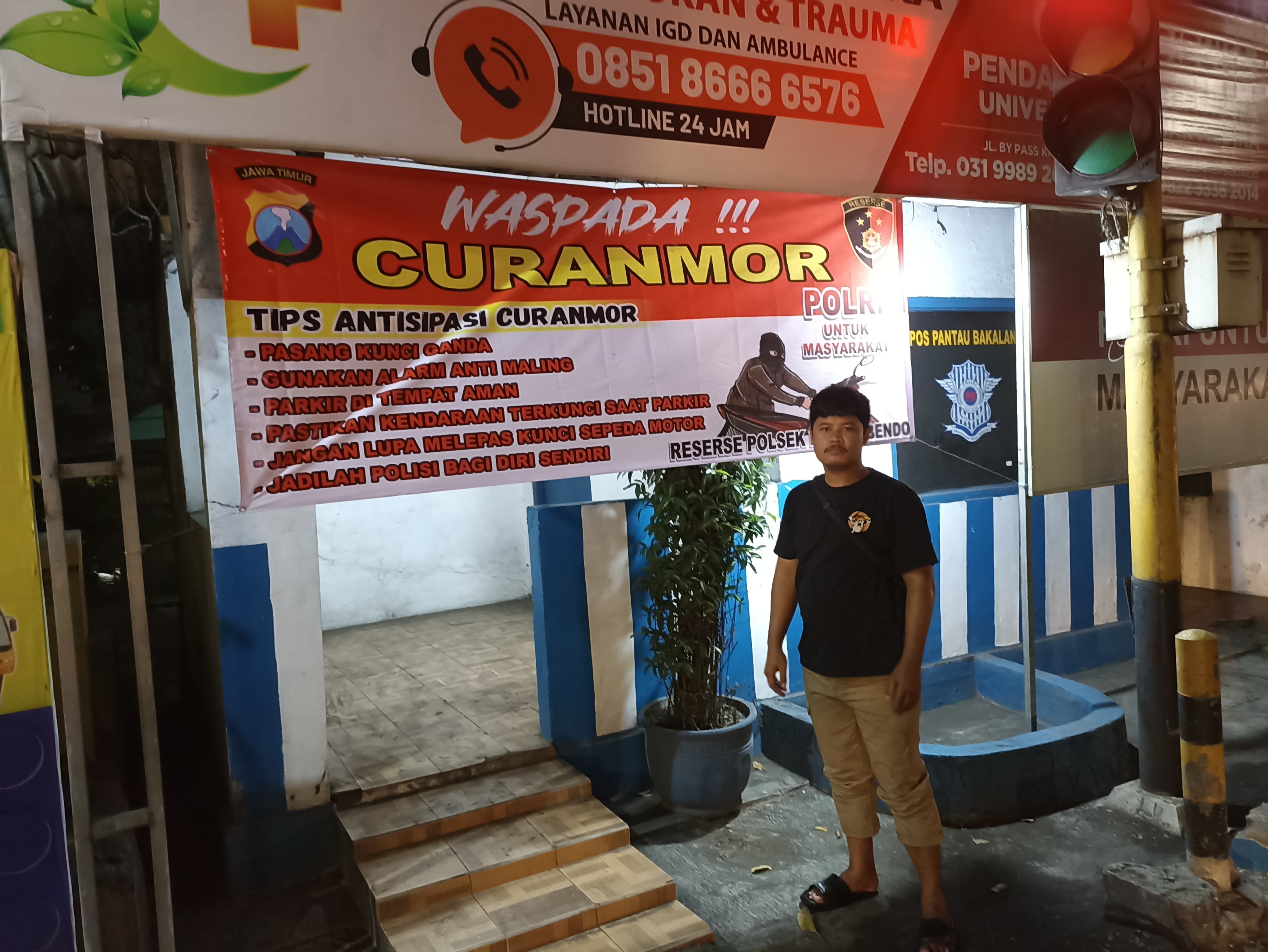 Polsek Balongbendo Pasang Imbauan Antisipasi Curanmor