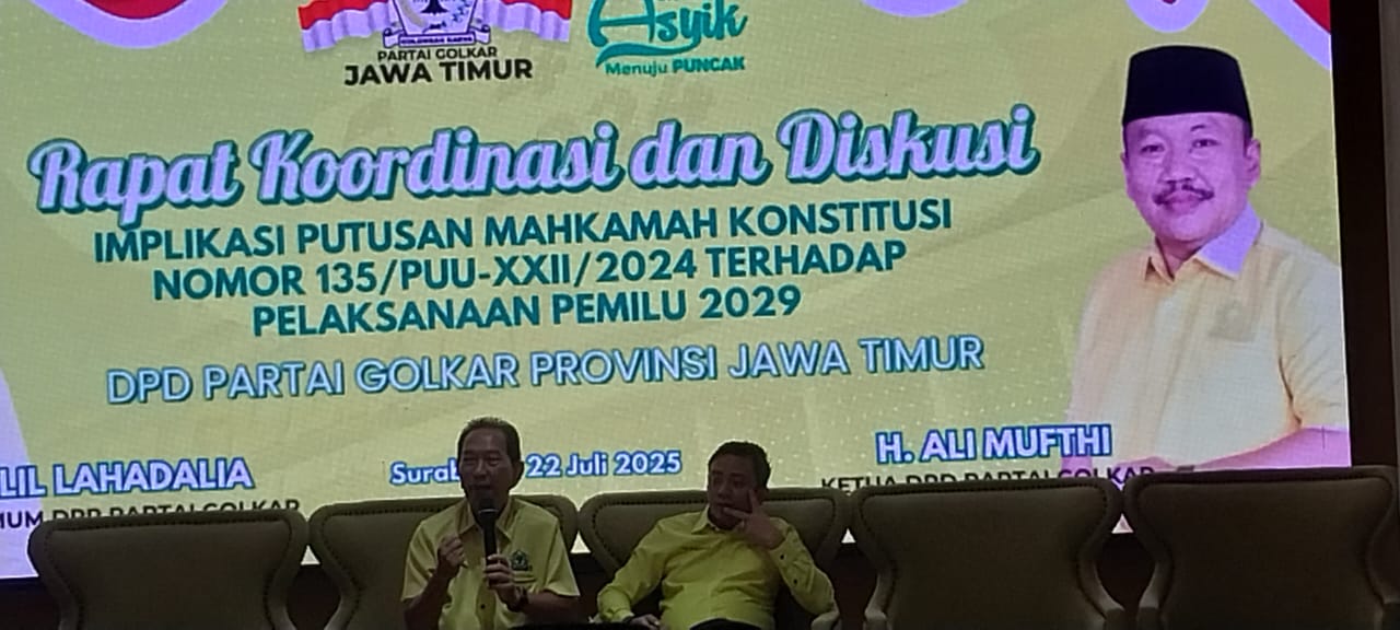 Golkar Jatim Tunggu Regulasi Resmi Pascaputusan MK Soal Pemisahan Pemilu 2029