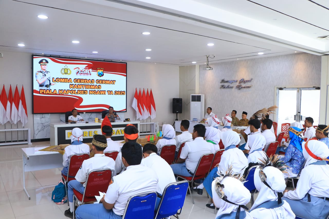 Pentingnya Jaga Kamtibmas, Polres Ngawi Gelar Lomba Cerdas Cermat 