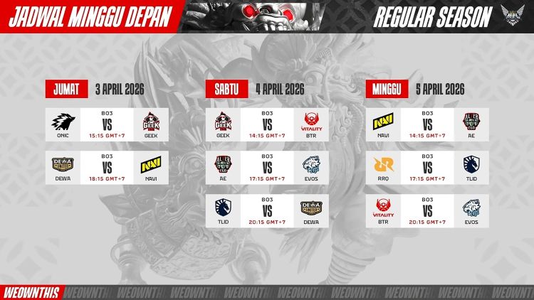 Jadwal MPL ID S17 Week 2: Ujian Konsistensi dan Tim Kuda Hitam