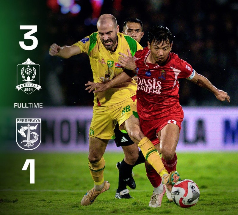 Persijap Jepara Kalahkan Persebaya 3-1, Satu Kartu Merah Warnai Laga