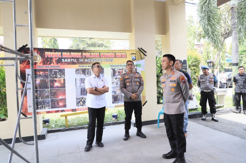 Mabes Polri dan Polda Jatim Kunjungi Polres Kediri Kota untuk Asesmen Penanganan Unjuk Rasa