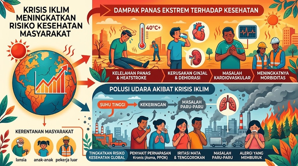 Panas Ekstrem dan Polusi Udara Tingkatkan Risiko Serangan Jantung dan Stroke