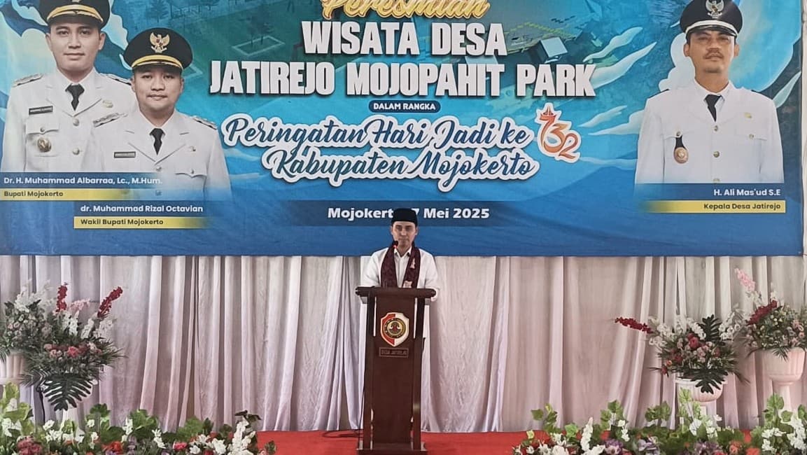Resmikan Wisata Desa Mojopahit Park, Ini Harapan Bupati Mojokerto