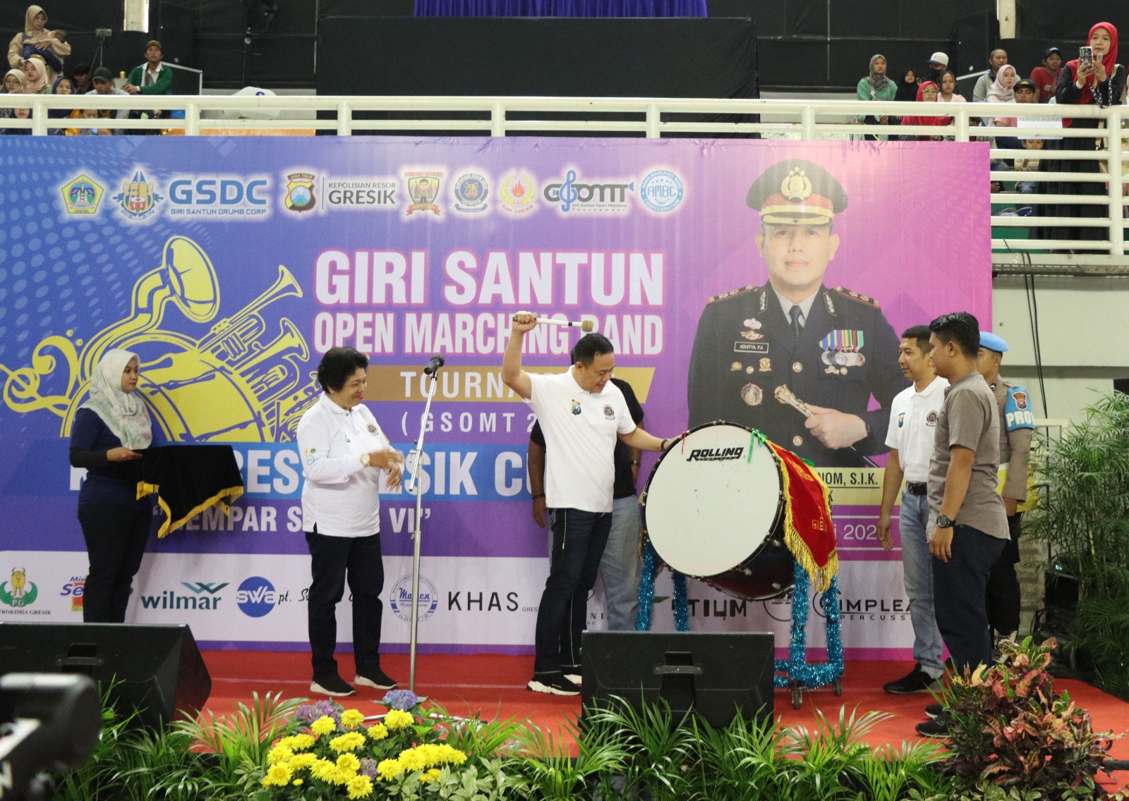 Kapolres Gresik Buka Turnamen Marching Band Kapolres Cup 2024