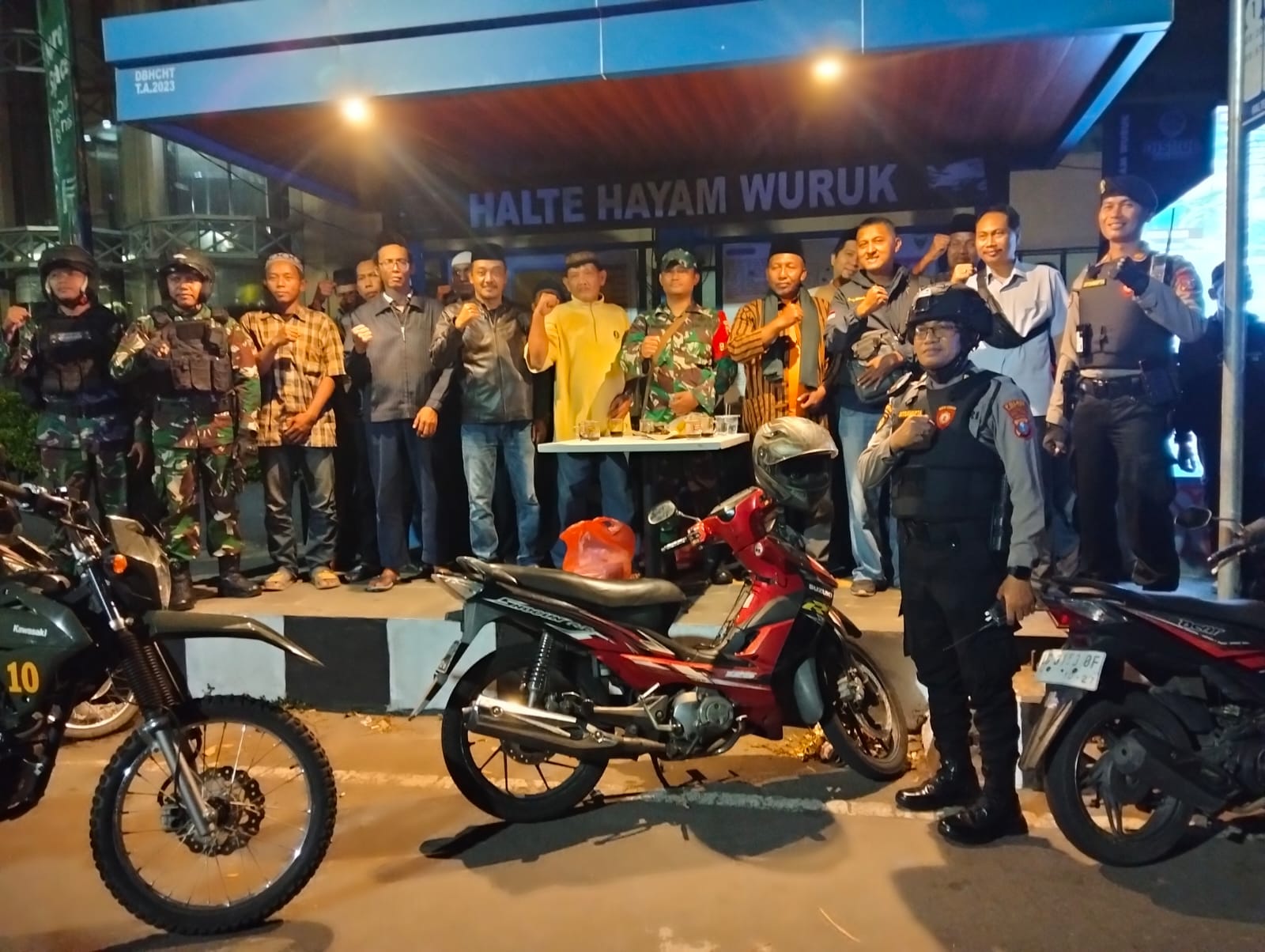 Jaga Stabilitas Keamanan, Polri dan TNI di Kota Kediri Berkolaborasi Adakan Patroli Skala Besar