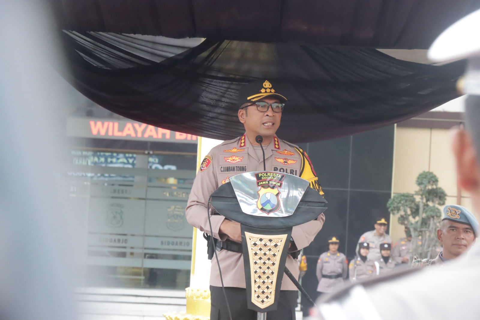Polresta Sidoarjo Gelar Apel Siaga Malam Takbir Idulfitri 1447 Hijriah