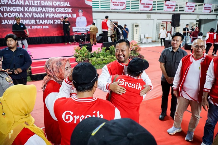 Bupati Gresik Lepas 187 Atlet dan Ofisial untuk POPDA XV dan PEPARPEDA III Jatim 2026