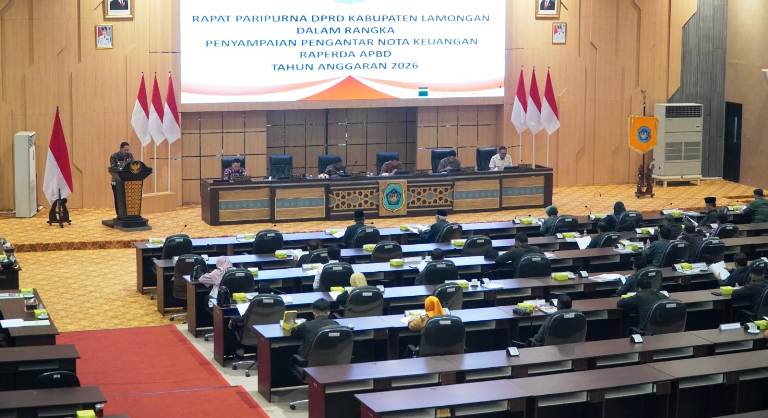 Pengantar Nota Keuangan APBD 2026 Fokus pada Sektor Strategis Kesejahteraan Masyarakat Lamongan