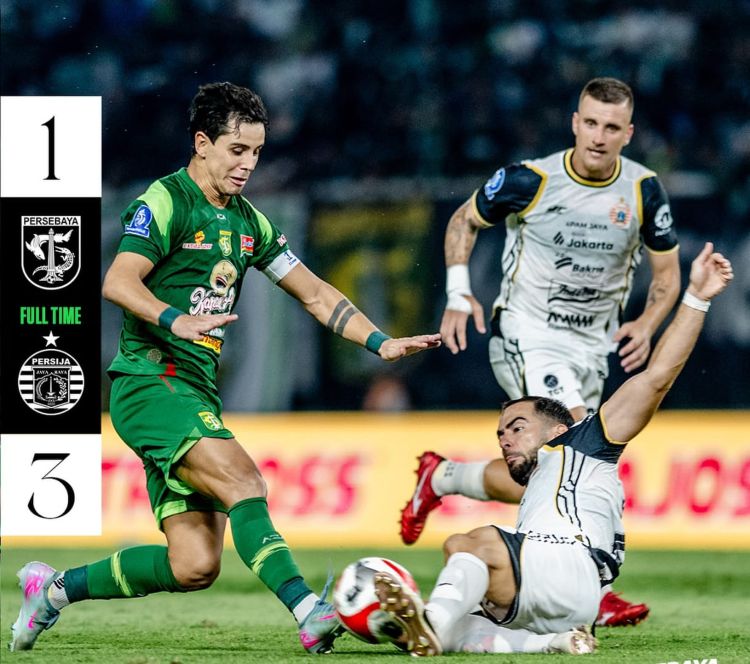 Persebaya Kalah Lawan Persija di Kandang Sendiri