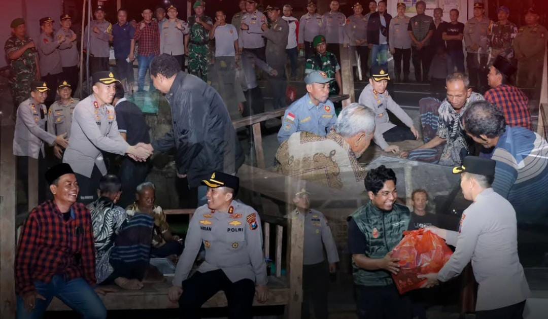 Kapolres Bojonegoro Pimpin Patroli Skala Besar, Sambangi Pos Kamling di Kecamatan Dander