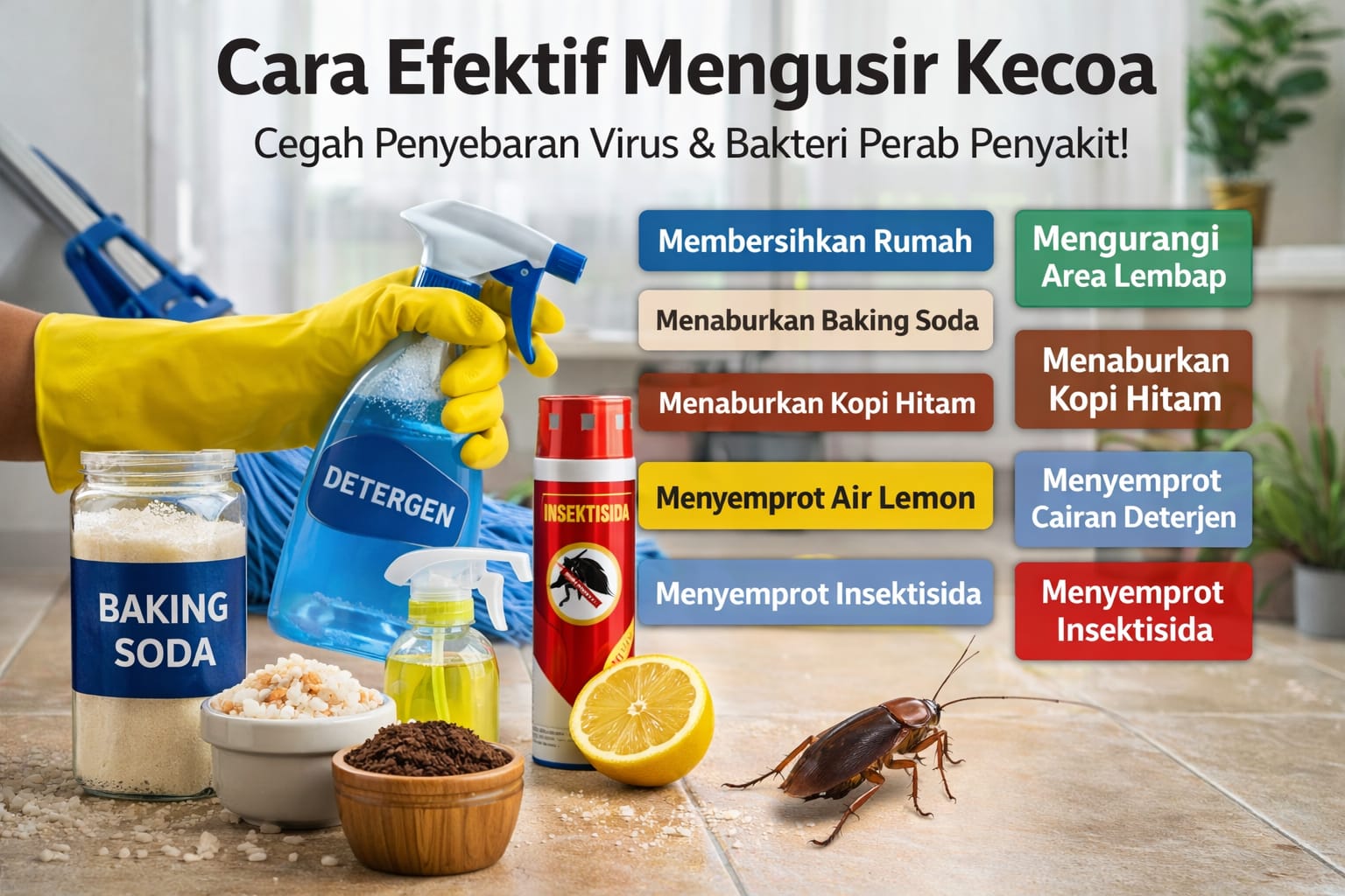 7 Cara Ampuh Usir Kecoa Bandel