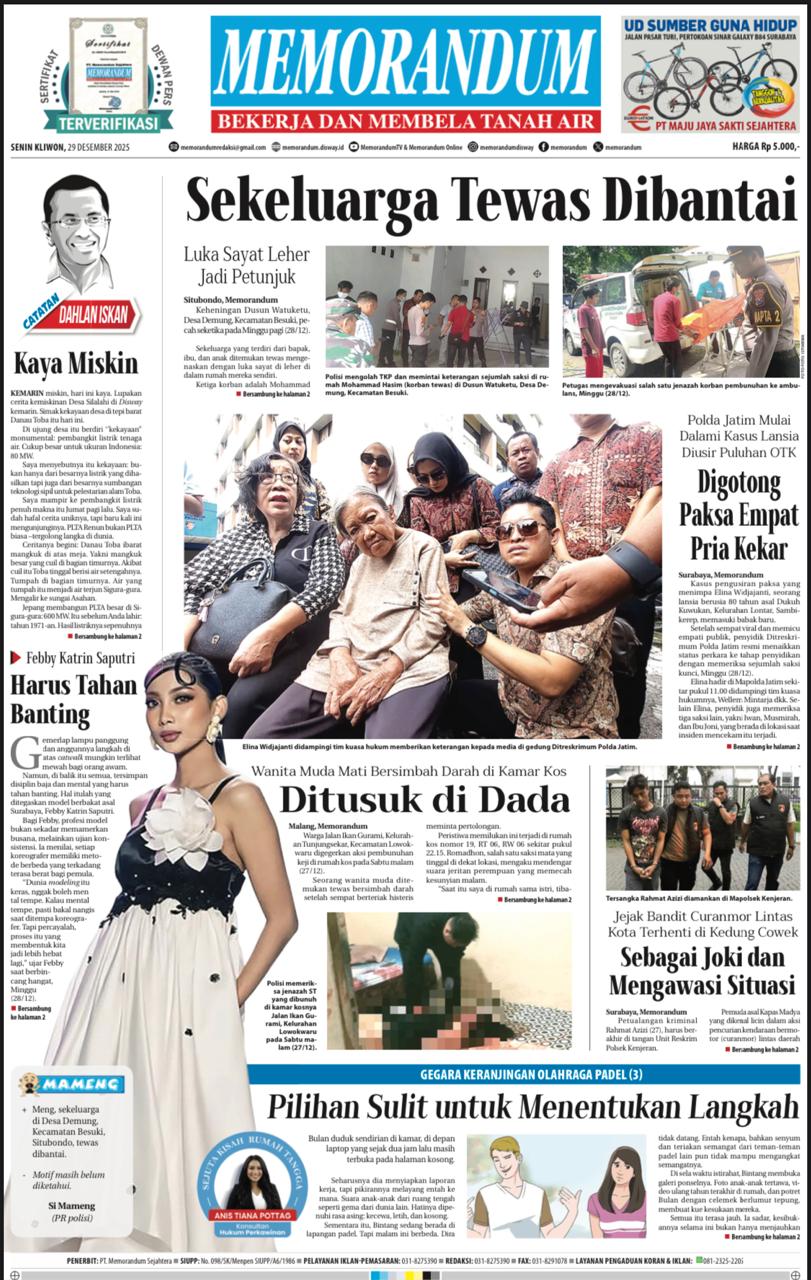 Memorandum Edisi 29 Desember 2025