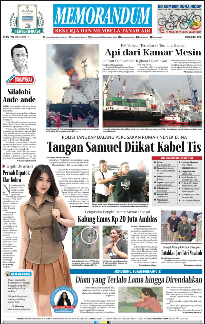 Memorandum Edisi 30 Desember 2025