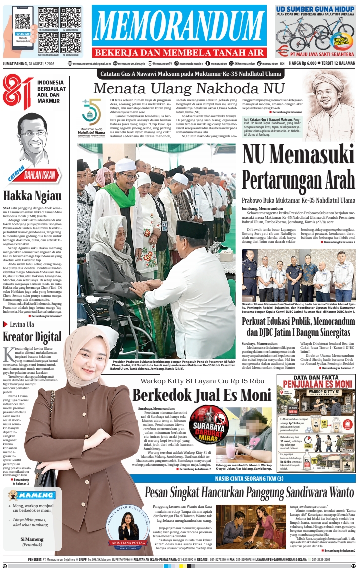 Memorandum Edisi 28 Agustus 2026