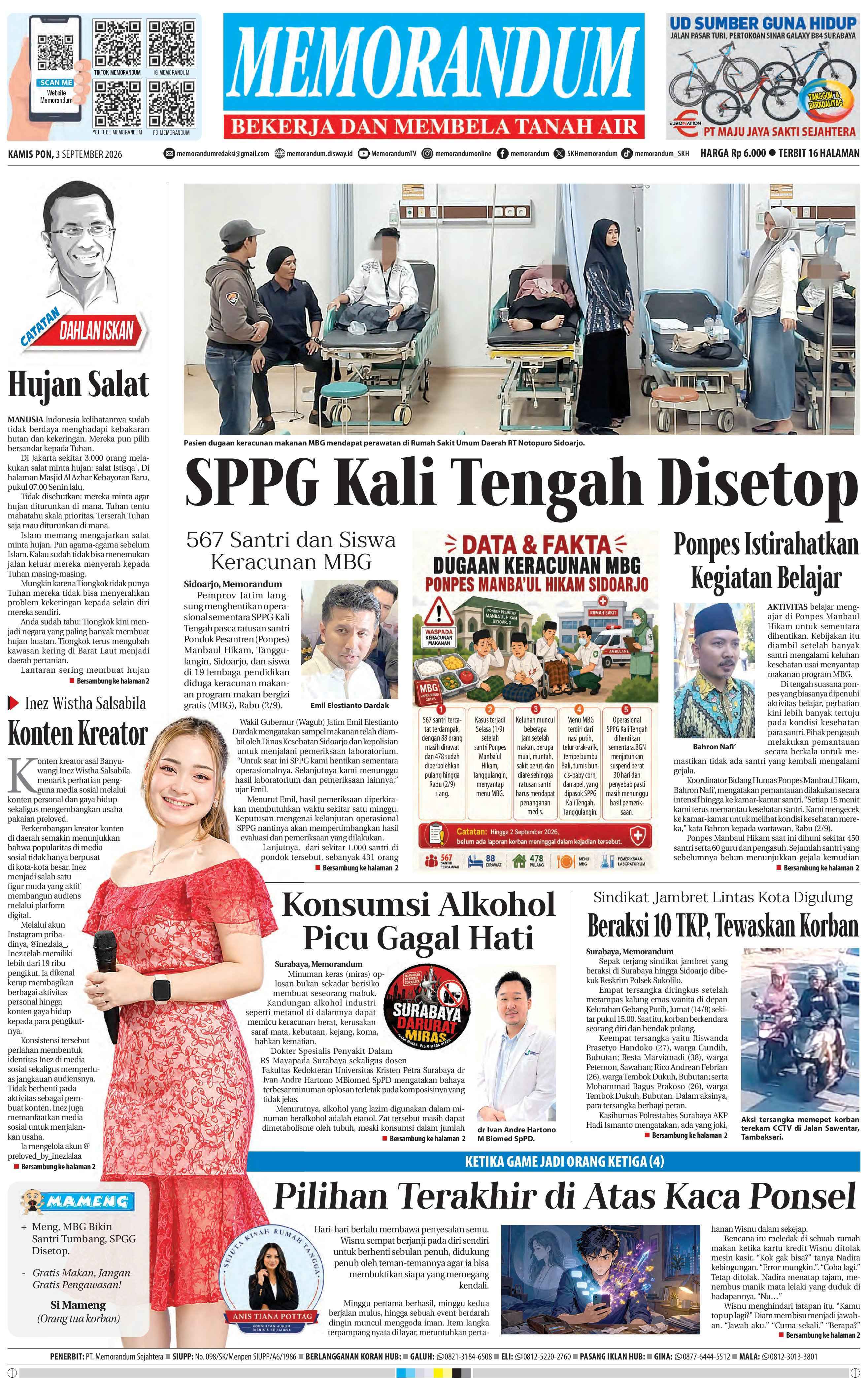 Memorandum Edisi 3 September 2026