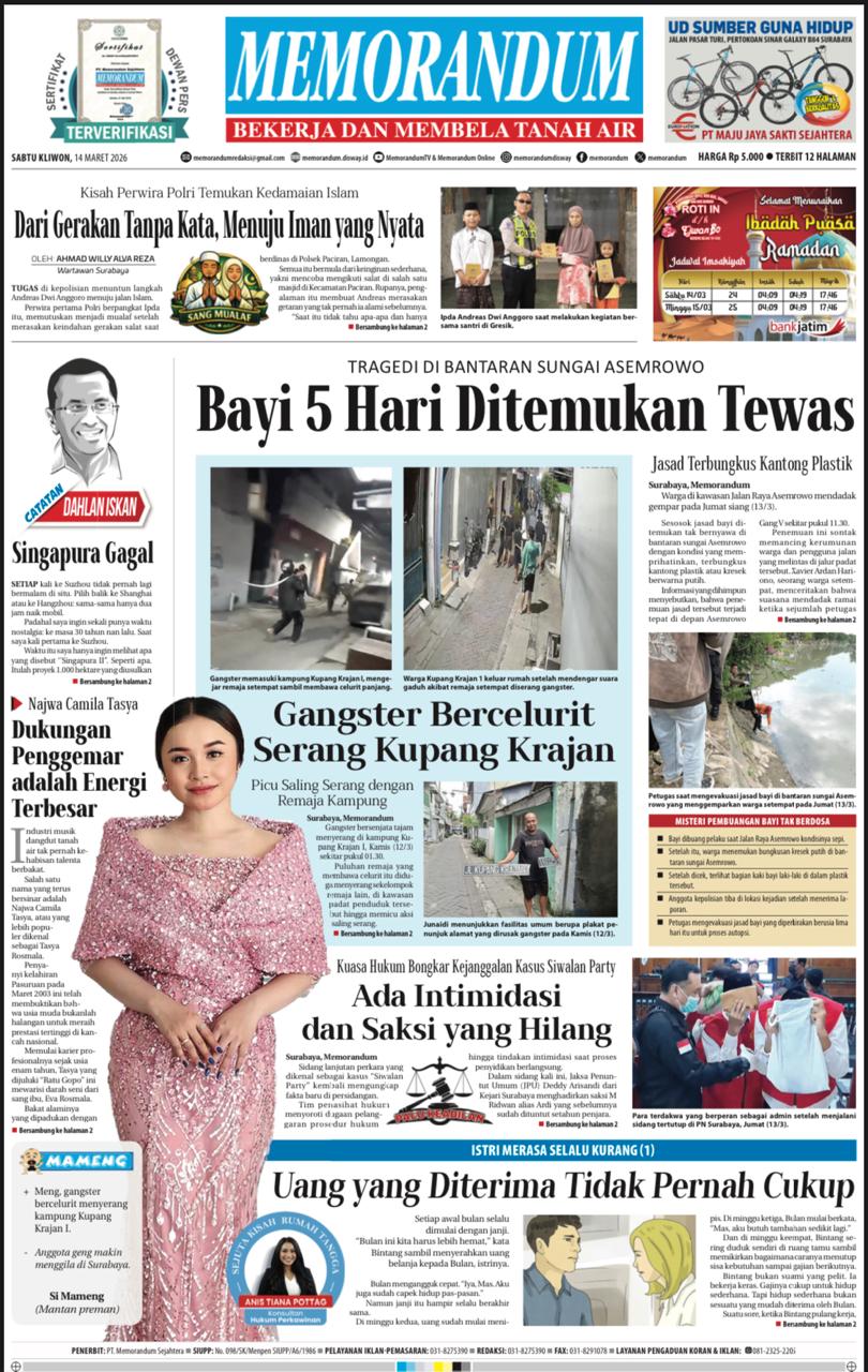 Memorandum Edisi 14 Maret 2026