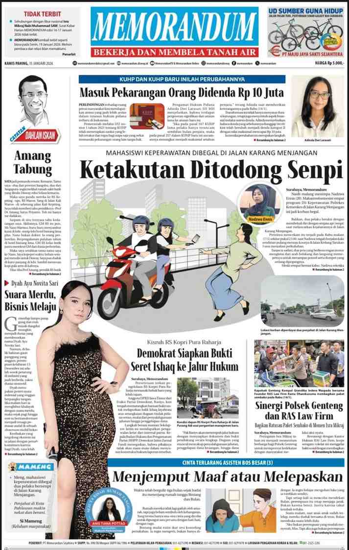 Memorandum Edisi 15 Januari 2026