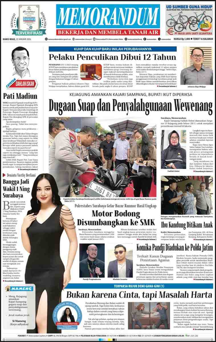 Memorandum Edisi 22 Januari 2026