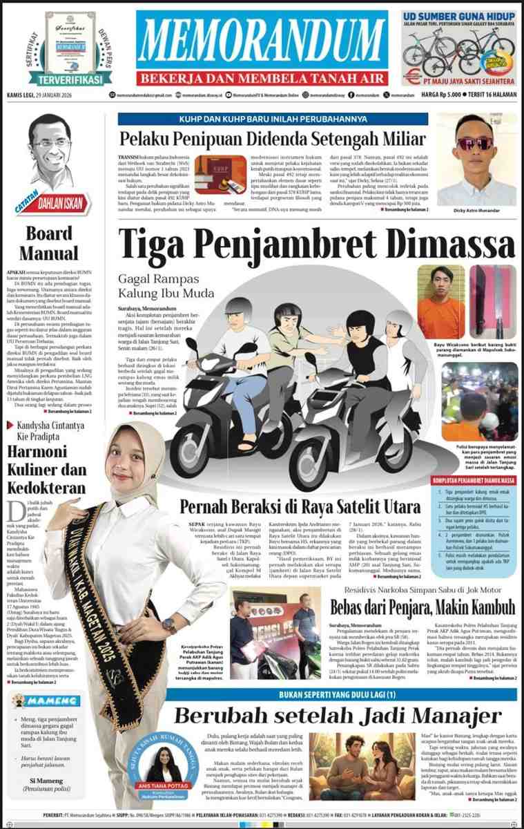 Memorandum Edisi 29 Januari 2026