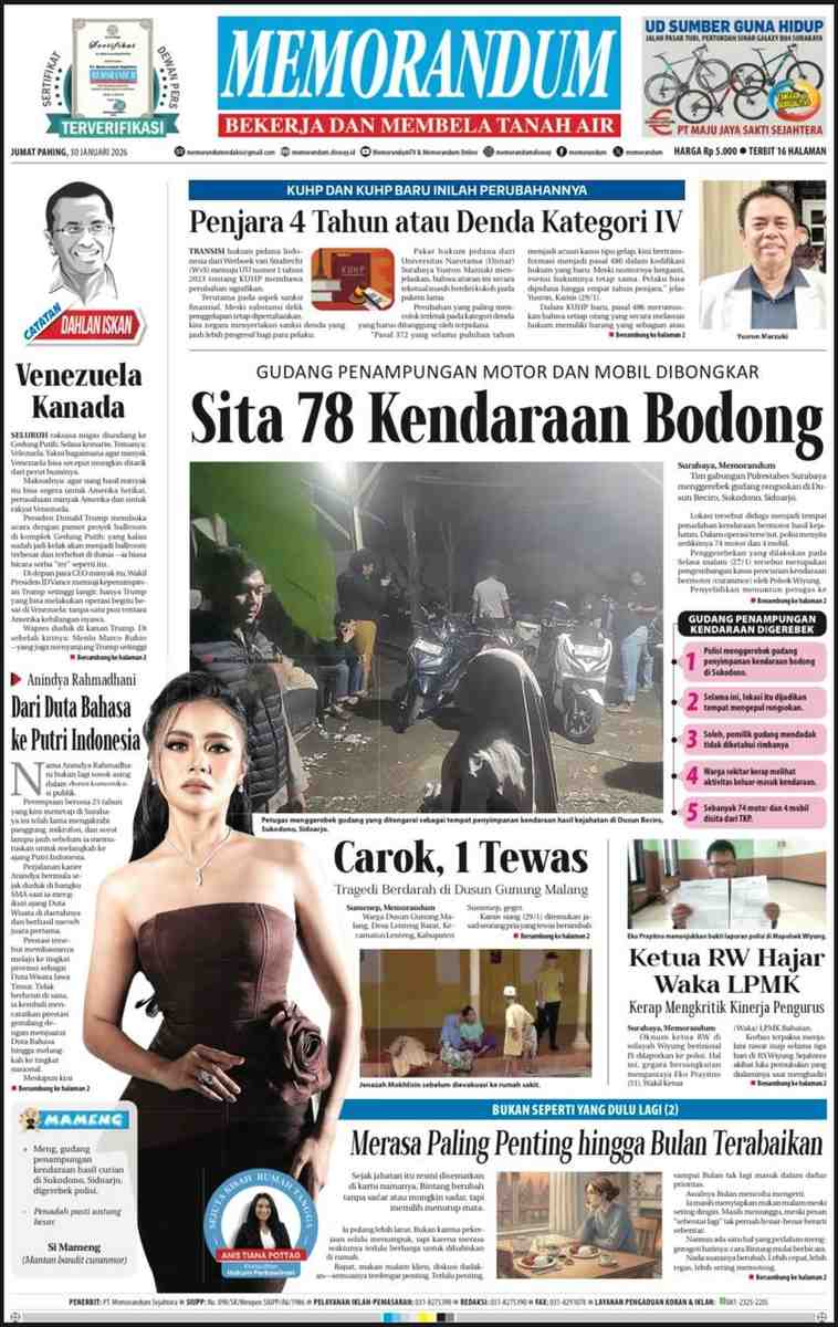 Memorandum Edisi 30 Januari 2026