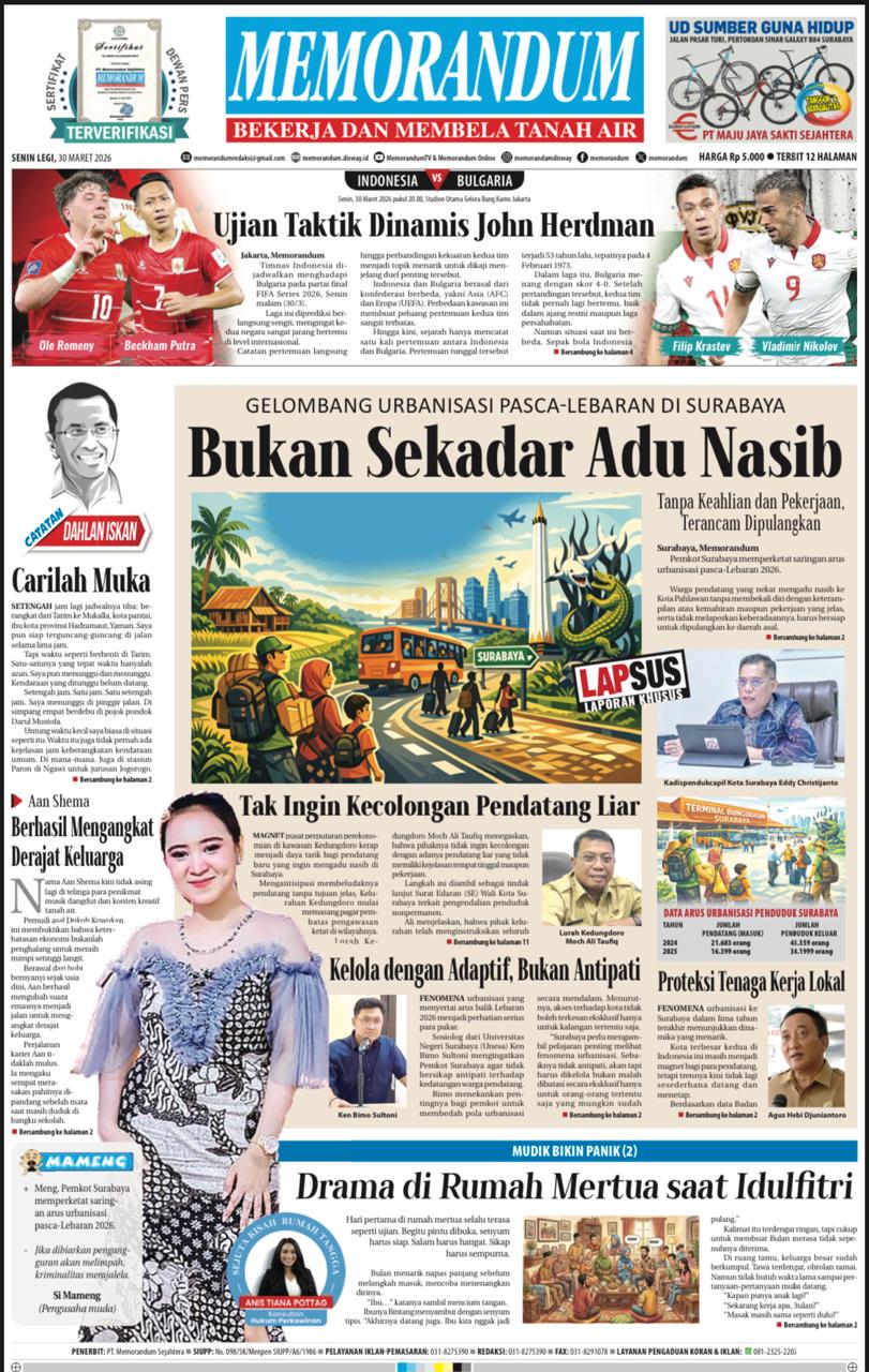 Memorandum Edisi 30 Maret 2026