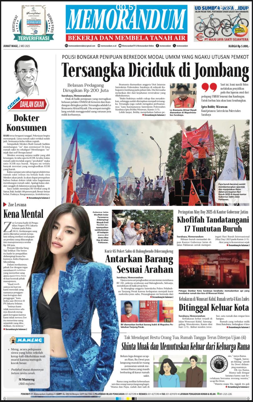 Memorandum Edisi 2 Mei 2025