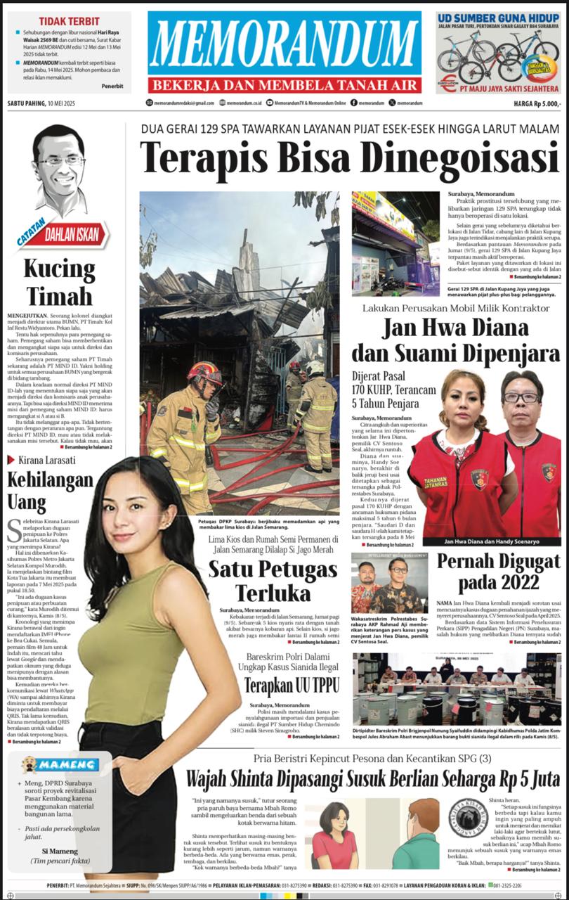 Memorandum Edisi 10 Mei 2025