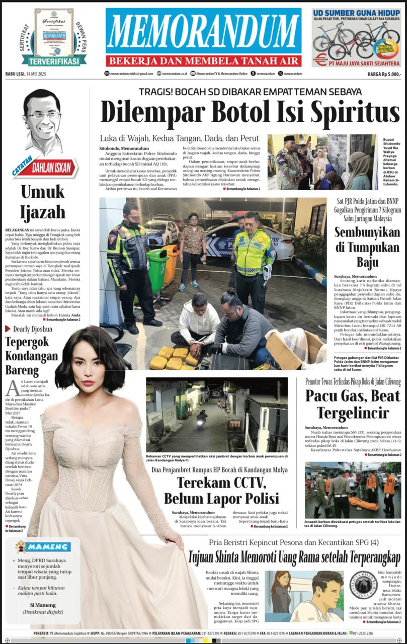 Memorandum Edisi 13 Mei 2025