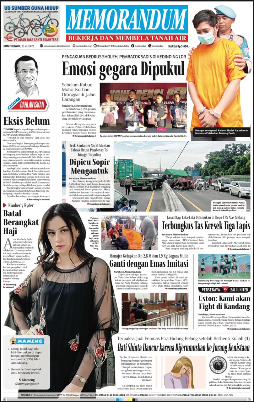 Memorandum Edisi 23 Mei 2025