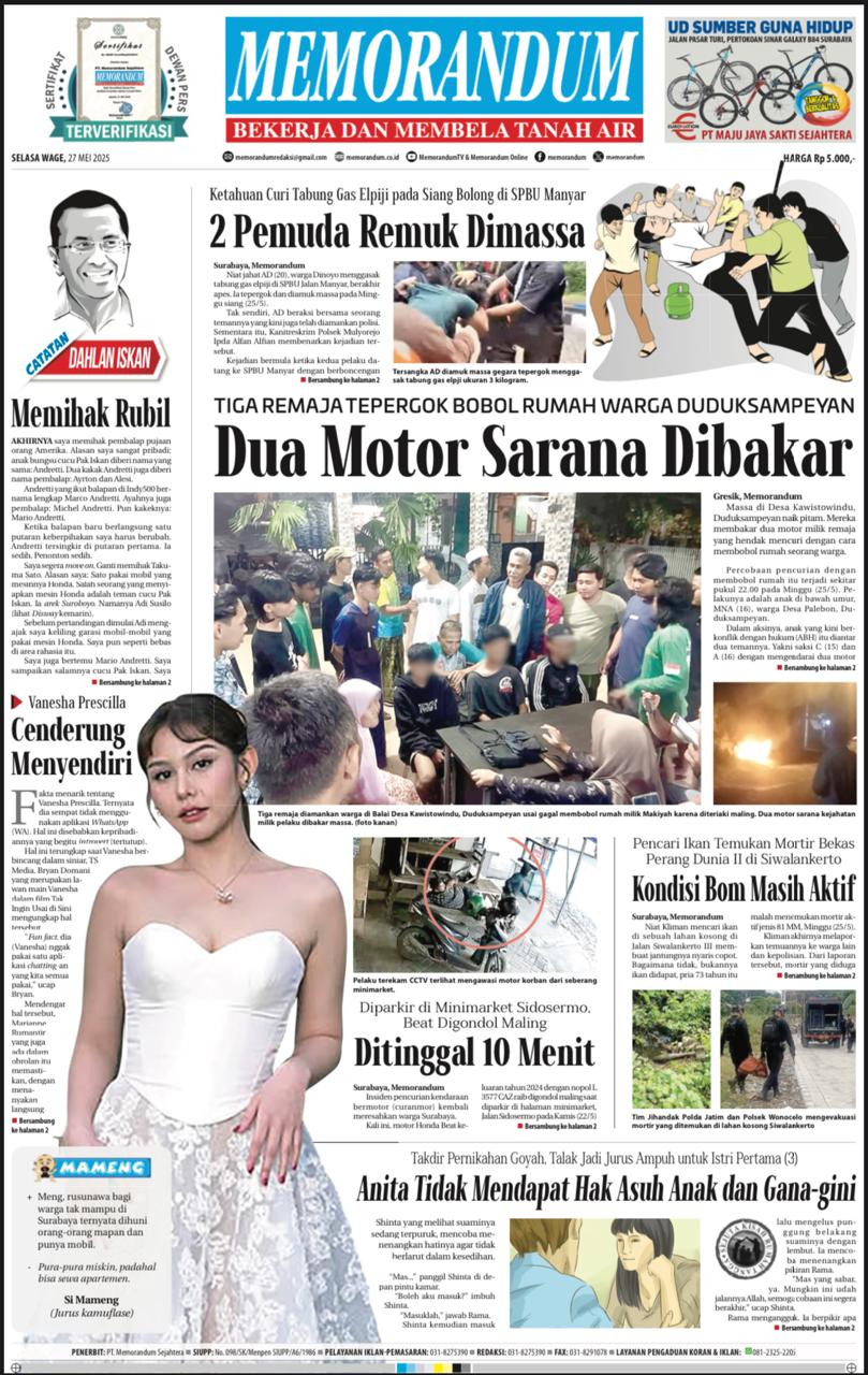 Memorandum Edisi 27 Mei 2025