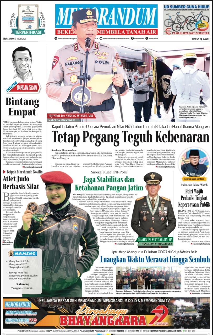 Memorandum Edisi 1 Juli 2025