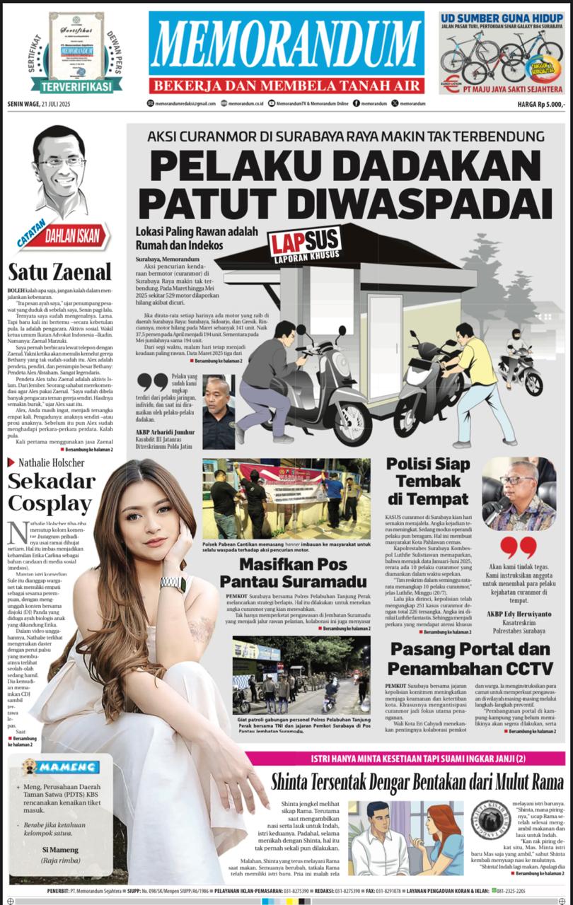 Memorandum Edisi 21 Juli 2025