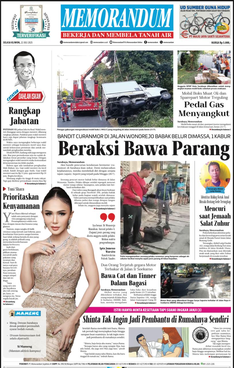 Memorandum Edisi 22 Juli 2025