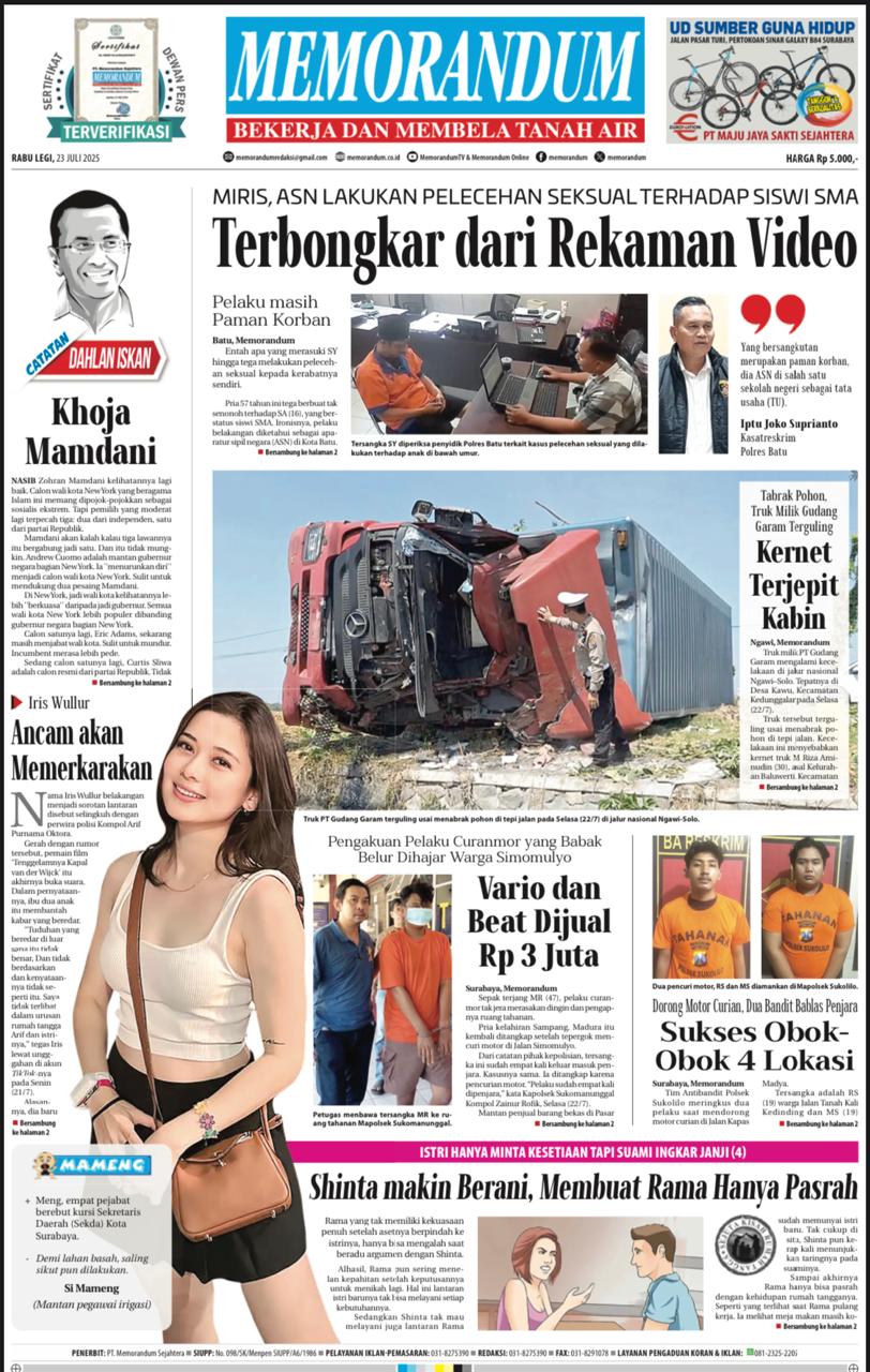 Memorandum Edisi 23 Juli 2025