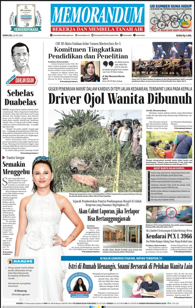 Memorandum Edisi 28 Juli 2025