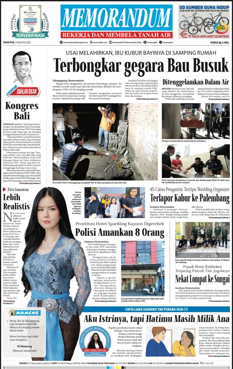 Memorandum Edisi 4 Agustus 2025