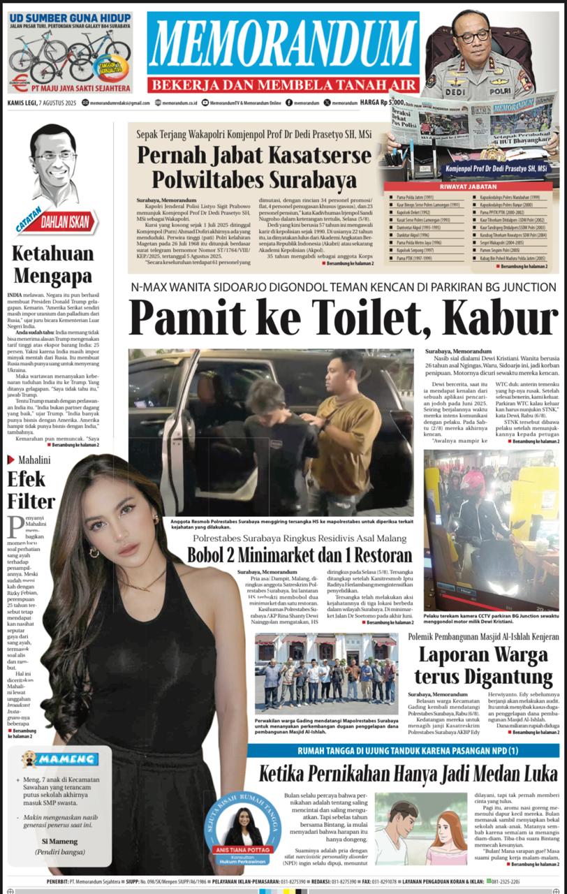 Memorandum Edisi 7 Agustus 2025
