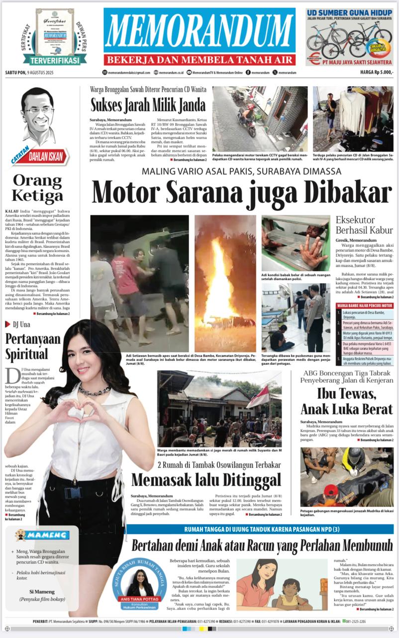 Memorandum Edisi 9 Agustus 2025