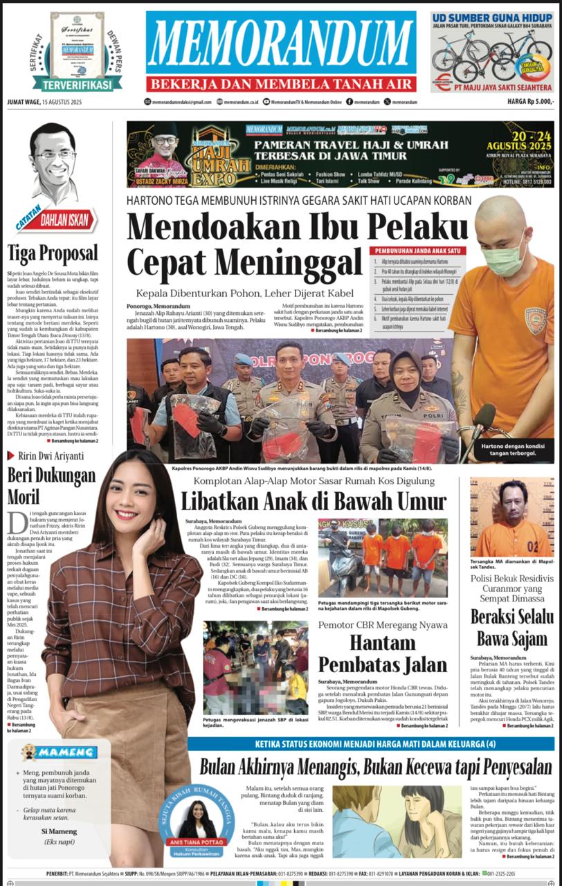 Memorandum Edisi 15 Agustus 2025