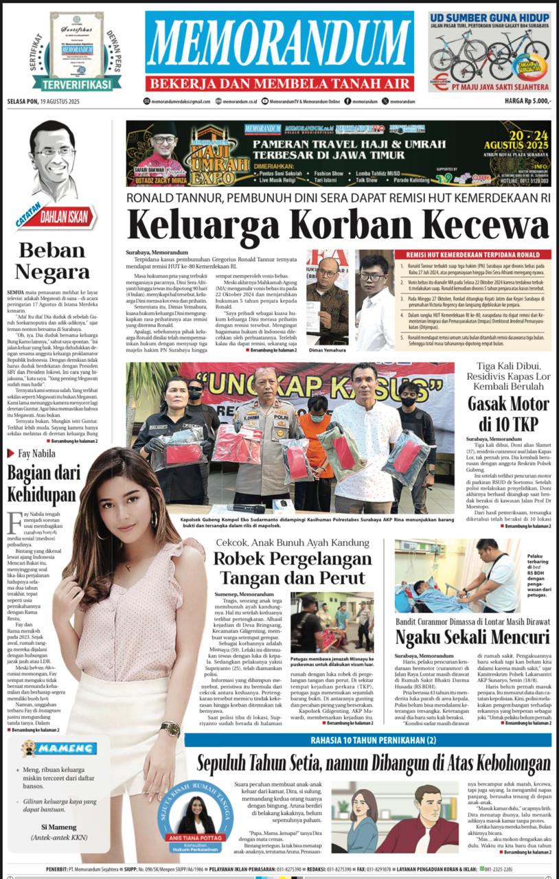 Memorandum Edisi 19 Agustus 2025