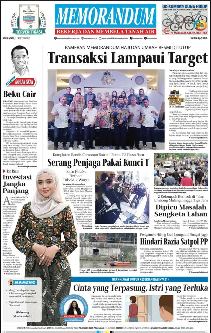 Memorandum Edisi 25 Agustus 2025