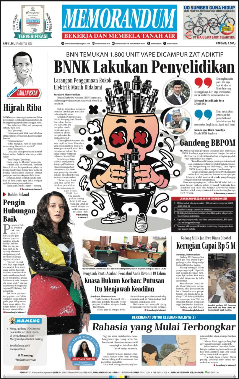 Memorandum Edisi 27 Agustus 2025