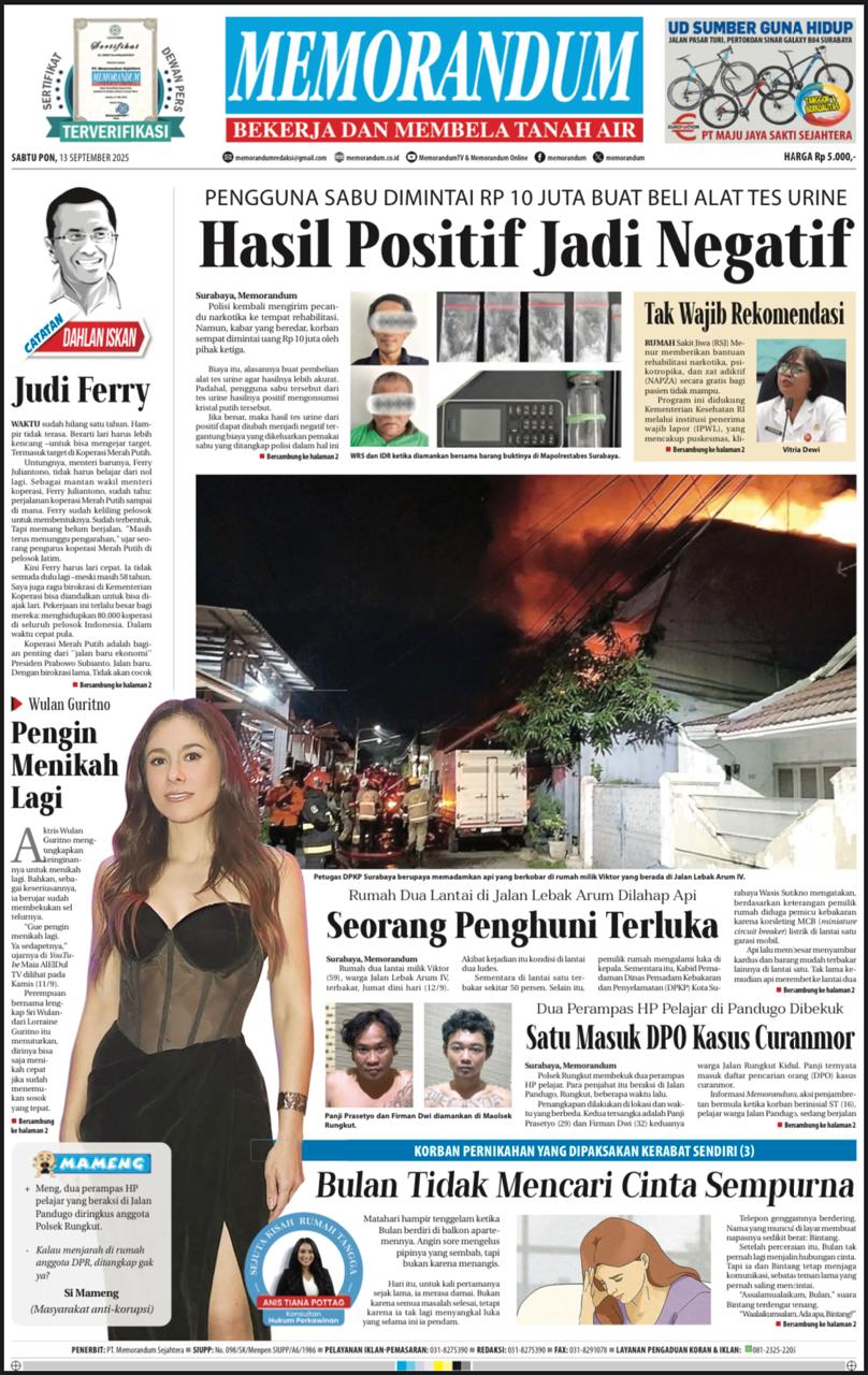 Memorandum Edisi 13 September 2025