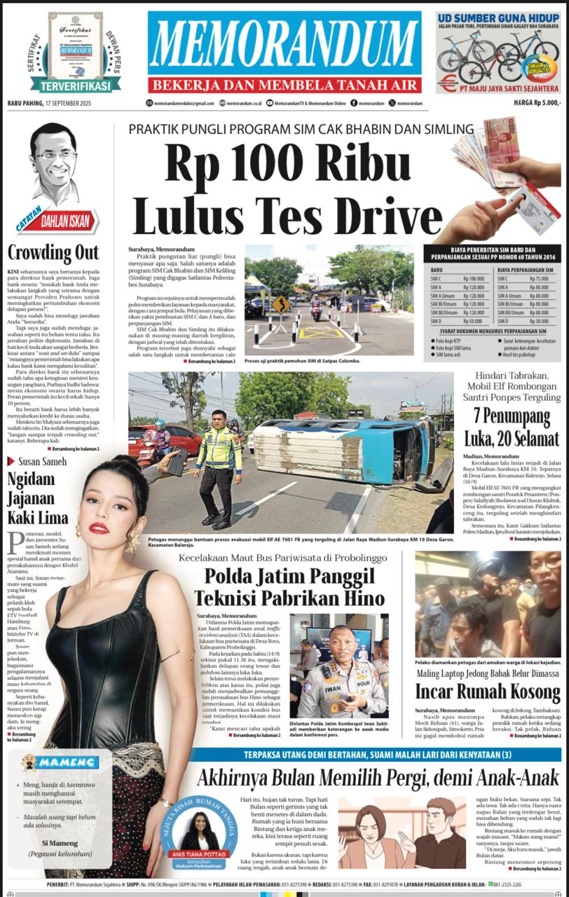 Memorandum Edisi 17 September 2025