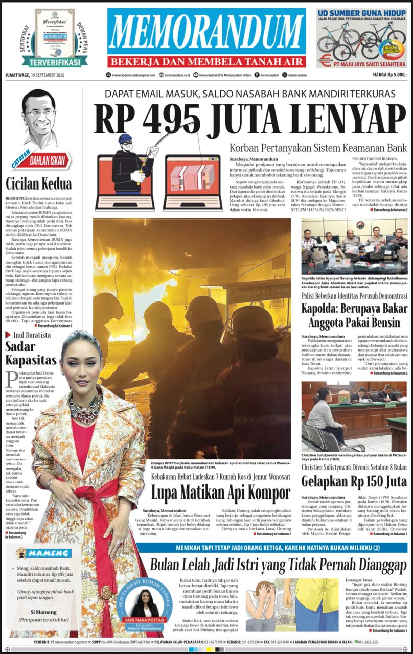Memorandum Edisi 19 September 2025