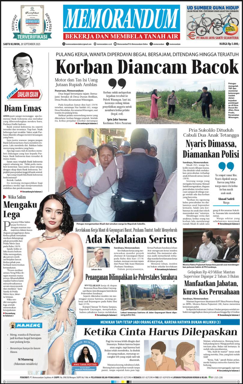 Memorandum Edisi 20 September2025