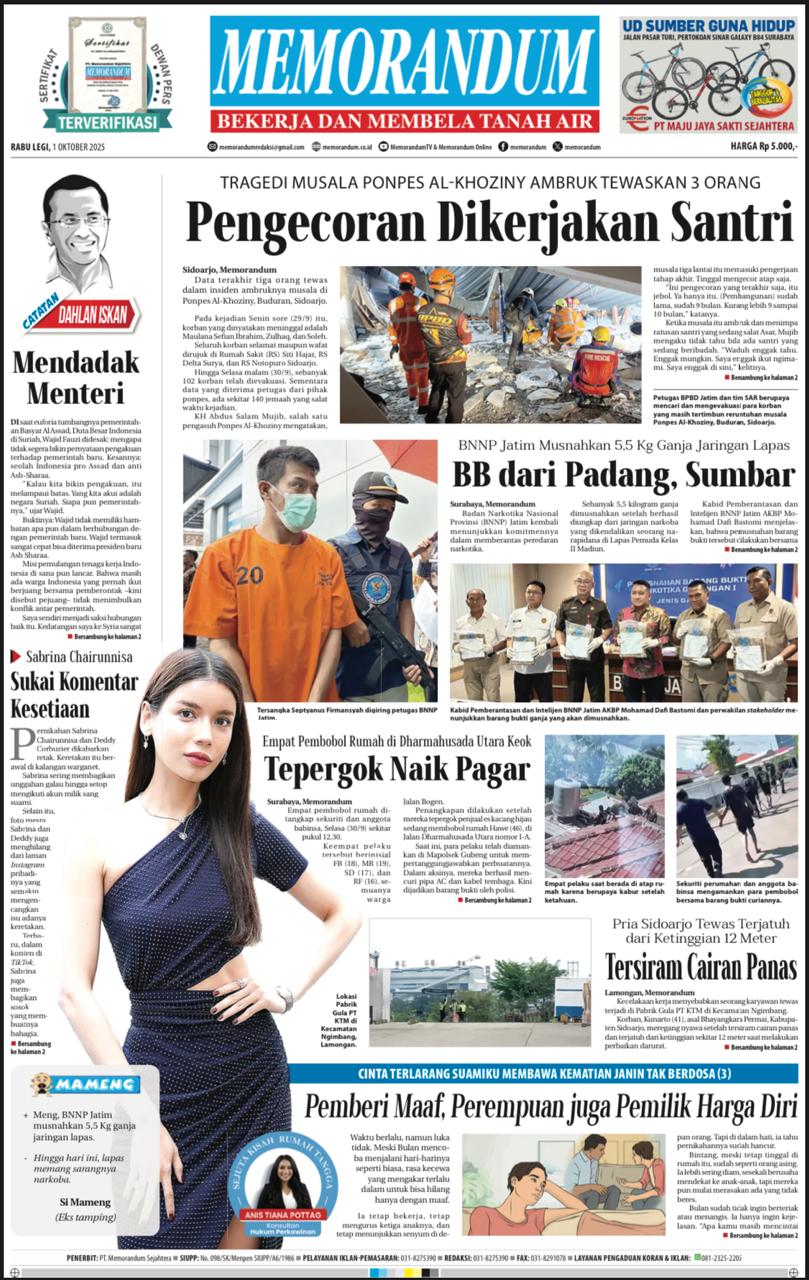 Memorandum Edisi 1 Oktober 2025